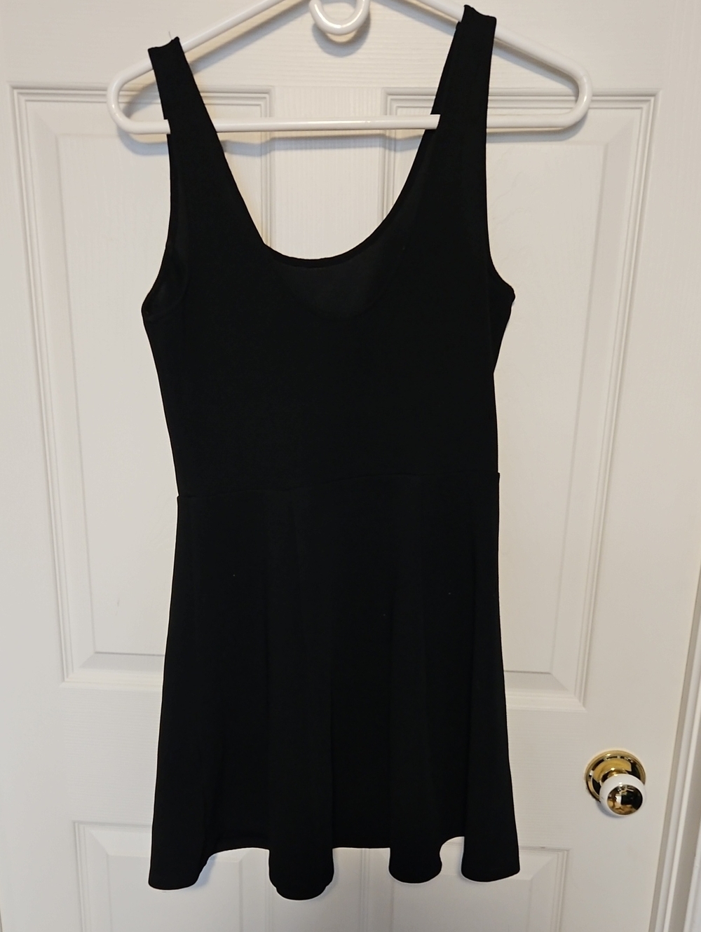 Divided Black Scoop-Neck Sleeveless Skater Mini Dress